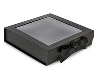 Folding Presentation Box with Window 18 Count - Large - Black