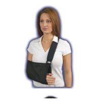 Med Spec Shoulder Immobilizer with Soft Padded Shoulder Strap, Black, X-Large