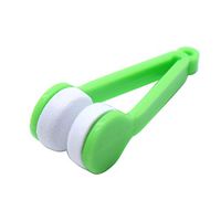 Sscon 10pcs Mini Eyeglass Sunglasses Microfiber Spectacle Cleaner Soft Brush Cleaning Tool, Green