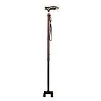 cane LED Light Walking Stick Ergonomic Handle 4 Legs Non-Slip Base 10 Adjustable Height for Elder Arthritis Seniors Disabled and Elderly Mobility HOJZ,Redwine