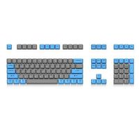 X Ducky 108 Key Profile PBT Retro Grey Blue Keycaps Keycap Set for Mechanical Keyboard - Keyboards & Mouse Keycaps & Switches