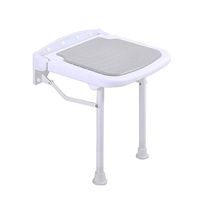 MLMHLMR Wall-Mounted, High-Profile Plastic Shower Spa Seat with Folding Bathtub Seat (Support Weight Up to 550 Pounds and 17.7 Inches) Shower Chair (Color : Gray)