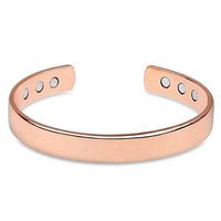 HUSHOUZHUO New Magnetic Copper Bangle Bracelet Healing Bio Therapy Arthritis Pain Relief Cuff Bangle Women Men Jewelry