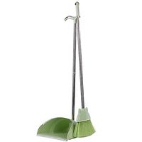 Household Broom, Thickened Plastic Dustpan, Combined Set Sweeping Broom Soft Fur, Light Green Broom + Dustpan Combination Belt Scraping Teeth