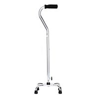Aluminum Walker Crutches Telescopic Old Four Feet Non-Slip Lightweight 2 Colors 72cm 10.7cm MUMUJIN (Color : Silver)