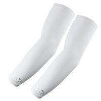 1 Pair of Elixir Sports Scorpion Kids Youth Junior Size Sun Protection Arm Cooling Sleeve, White