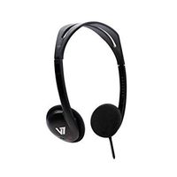 V7 HA300-2NP Stereo Headphone - Over-head design; ergonomic and adjustable headband - Compatible with all computers iPads iPod CD and MP3 players - NEW - Retail - HA300-2NP