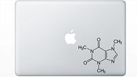 Caffeine Molecule Decal by Buttered Kat (Black)