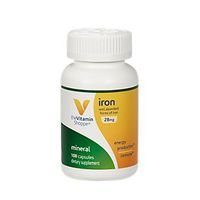 The Vitamin Shoppe Iron 28G, Well Absorbed Forms of Iron, Supports Immune Health Energy Production, Essential Mineral, Once Daily (100 Capsules)