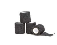 HealiT SafeGrip™ Cohesive Bandage 2inch-Wide Self-Adhering Performance Athletic Wrap Medical Tape, Flexible Breathable, Sports Tape Ideal for Stretch Ankle Sprains, Swelling, Wrist - Black - 4 Pack