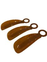 Shoe Horn in Tortoise 6" - Shoehorn for Men, Women and Kids - Extended Reach Assist- Large Dressing Aid, Sock Remover for Seniors, Elderly, Disabled- Leather Hero 3 Pack