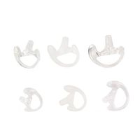 Noblik 3 Pairs Transparent Silicone Soft Earbud for Walkie Talkie Covert Acoustic Tube Earpiece Small/Middle/Large J6116Z