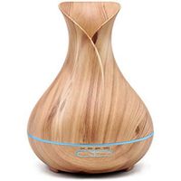 Vita Bella Large, 400 ml Ultrasonic, Quiet Aromatherapy Diffuser,and Humidifier, 7 LED light, Auto Shut-off, Light Wood Grain for Home. Office, Spa, Baby's Room