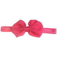 Ugthe Hair Ornaments Baby Toddler Girls Solid Color Bowknot Elastic Hairband Headband Hair Accessory - Watermelon Red