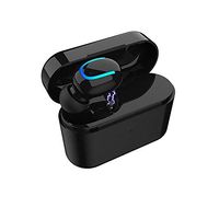 AMILIEe Wireless Bluetooth Headset Headphones Sport Sweatproof Noise Cancelling Deep Bass 3D Stereo Earbuds Earphone (One, Black)