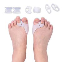 4 Pair Toe Separators, Gel Toe Bunion Splint Corrector Sleeve Spacer for Home Outdoor Men Women