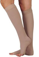 Juzo Varin Knee High Open Toe w/ 5cm Silicone Dot Band Short 20-30mmHg, V, Beige