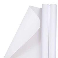 JAM PAPER Gift Wrap - Matte Wrapping Paper - 25 Sq Ft per Roll - Matte White - 2/Pack