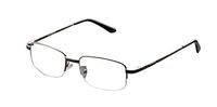 De Ding Metal Half Rim Bifocal Reading Glasses (silver, 2 x)