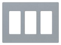 Lutron SC-3-BG Claro Three-gang Wallplate Bluestone