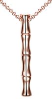 Greendou Fashion Jewelry 18K Rose Gold/White Gold Plated China Bamboo Pendant Necklace for Women (Rose Gold)
