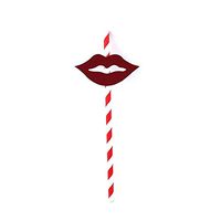 Flower.Princess Sexy Red Lips Summer Bar Decor Party Colorful Cocktail Drinking Straws Pack of 25Pcs (01)