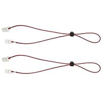 2pcs Napkin Clip Bib Towel Adjustable Cord Eating Paper Holder Wipes Clip Holder for Seniors Adults - Dark Red