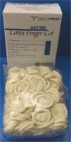 DUKAL TECH-MED Latex Finger Cots Covers Condoms White Medium 144/BOX Powder Free Rubber 4423M (Former 4403M)