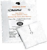 AMD Medicom Gauze AMDA9220 2 x 2 Inch Reliamed Sterile Trach - Drainable Sponge, 6 Ply - Pack of 70