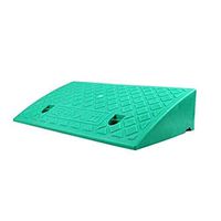 Plastic Step Foot Pad, Portable Outdoor Road, Wear-Resistant Anti-Skid Car Triangle Uphill Pad Hotel Restaurant Threshold Ramp 7-13cm (50 27 13CM) (Color : Green, Size : 10.5CM)