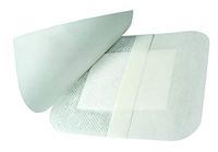 Euromed 7 7/8 x 4Inches Medical Grade Wound Care Dressing – Breathable Sterile Non-Woven Cushioned and Flexible Absorbent Island with Premium Adhesive Border (4 Pieces)