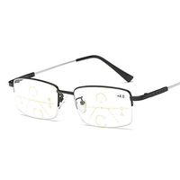 Progressive Multifocus Computer Reading Glasses Blue Light Blocking Titanium Alloy Spring Hinge Multifocal Readers Eyeglasses Anti Glare Eye Strain Light Weight for Men and Women