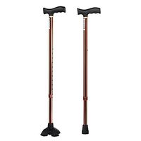 Elderly and Disabled Crutches- Elderly Cane Single Turn Portable Aluminum Alloy Cane Rubber Anti-Slip Base (Color : Brown, Size : 13 x 94cm)