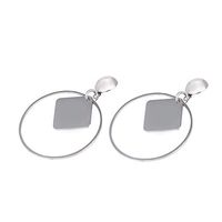 Tanwpn New Fashion Simple Earrings European and American Metal Earrings For Ladies Girls Jewelry Gift (A)