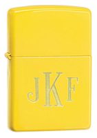 Personalized Zippo Lemon Lighter with Free Roman Monogram