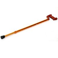 WESEAZON Telescopic Cane Outdoor Anti-Skid Cane Aluminum Alloy Walking Stick Multifunctional Crutch Gold Color Telescopic Rod Adjustable Height 68~92cm