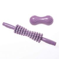 Berryhot Foot Pain Hot Cold Therapy Kit - Plantar Fasciitis, Heel Spur, Sore Muscles, Trigger Point - Back, Arm, Neck, Shoulder, Legs Circulation Roller - Heat Spike Massager (Purple)