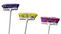 Soft Sweep Brooms - 12 Pack of Brooms (4 Pink, 4 Purple, 4 Yellow) - Soft as a Kitten - Made in The USA