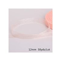 12Mm 50Yard Organza Ribbon for Wrapping Christmas Party Home DIY Gift Packaging Wedding Decoration Tapes Ribbons,Nude