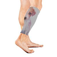 Calf Guard Sleeves Cute Dog Jack Russel Sports Calves Guards Sleeves for Running, Basketball, Baseball, Football