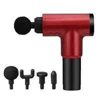 JUMOWA Mini Percussion Massage Gun,Tissue Cordless Massage Gun Deep Relaxation for Athletes,7.4V Simple Handheld Massager with 4 Massage Head 6 Speed Adjustment(No Carrying Case