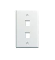 Legrand-On-Q WP3402WH High Impact Flame Retardant Plastic Single Gang, 2-Port Keystone Wall Plate, 1-Pack, White