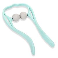 Fancytimes Manual Neck Massager, Neck and Shoulder Shiatsu Deep Tissue Dual Trigger Point Massager for Muscle Pain Relief Ergonomic Handle Design (Blue)