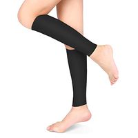 Calf Compression Sleeves, Medical Footless Compression Socks Shin Splints Leg Brace 20-30mmHg with Graduated Pressure for Swelling Varicose Veins Calf Pain Relief (Black, XL)