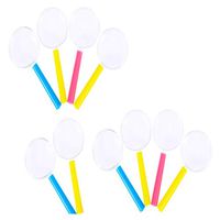 Toyvian 3X Magnifying Glasses Colorful Handheld Plastic Portable Magnifying Glasses for Children (10pcs Random Color)