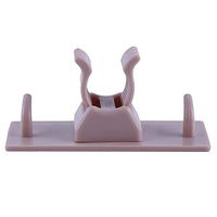 Trytee Broom Mop Holder Non Punch Adhesive Wall Mounted Mop Holder Plastic Mop Hook Bathroom Storage Broom Hanger Clip