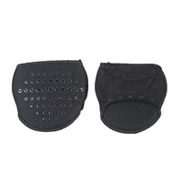 Healifty 1 Pair Metatarsal Forefoot Pads Ball of Foot Cushion Sole Protectors Toe Separating Socks Prevent Diabetic Feet, Callus, Blisters (Black)