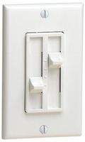 Leviton 6628-W SureSlide Two-Circuit Electro-Mechanical Incandescent Slide Dimmer, White