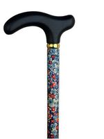 Ladies Fritz Cane Confetti Maple Shaft , Blue Solid Wood Handle -Affordable Gift! Item #DHAR-9166400