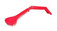 Bendable Back Scratcher Curved Plastic Back Scratcher with Curved Handle Manual Massager Handheld Back Body Massager for Scratching Itches,Ergonomical, red